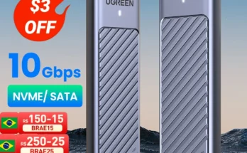 UGREEN-M.2 SSD 케이스 NVMe SATA SSD 인클로저 어댑터