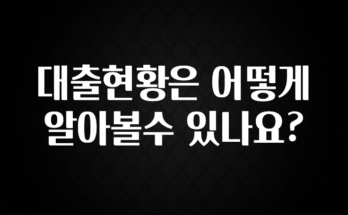 보고싶은 순간 대출현황은 어떻게 알아볼수 있나요? 1분이면 확인가능 합니다