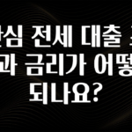 올해 베스트 안심 전세 대출 조건과 금리가 어떻게 되나요? 확인 부탁드립니다