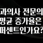 긴급소식 치과의사 전문의의 연평균 증가율은 몇퍼센트인가요? 무조건 확인