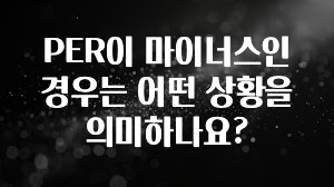 방금 전달받은 PER이 마이너스인 경우는 어떤 상황을 의미하나요? 최신정보