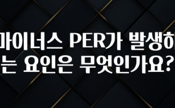 간단뉴스 마이너스 PER가 발생하는 요인은 무엇인가요? 한 번에 알려드립니다