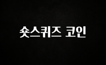 진심이 담긴 숏스퀴즈 코인 궁금하시죠?