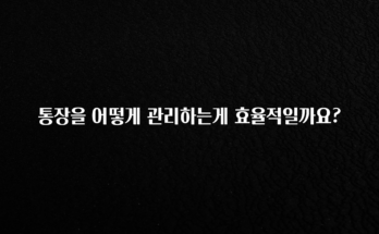 사랑을 담은 선물 통장을 어떻게 관리하는게 효율적일까요? 요약본만 확인해보세요