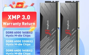 깜짝 기획전 KingBank DDR5 16GB / 32GB / 16GBx2 / 32GBx2 6000MHz 6400MHz 288핀 DIMM 하이닉스 M 다이 데스크탑 AMD 인텔 CPU 마더보드 DDR 5 군말없이 소개합니다