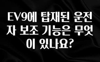 우리도 이렇게하자 EV9에 탑재된 운전자 보조 기능은 무엇이 있나요? 알짜배기만 골라가세요
