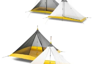 고민 하다 놓치지 마세요 Hikeburger Knot 145cm 초경량 피라미드 1.45m 로드리스 내부 텐트 2-4인 캠핑 대형 방수포 실리콘 코팅 야외 좋은 정보