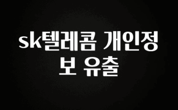 요즘 이게 유행 sk텔레콤 개인정보 유출 바로 소개합니다.