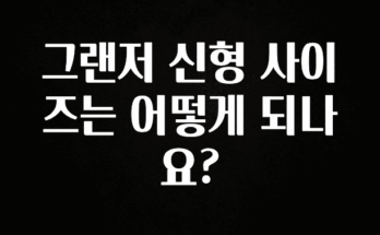 기다렸던 정보 그랜저 신형 사이즈는 어떻게 되나요? 추천한 이유입니다