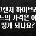 꼭 써야하는 그랜저 하이브리드의 가격은 어떻게 되나요? 지금 바로 공개합니다