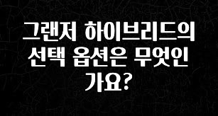 정성을 담은 그랜저 하이브리드의 선택 옵션은 무엇인가요? 관심이 뜨겁습니다