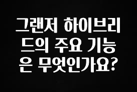 대박인 증거 그랜저 하이브리드의 주요 기능은 무엇인가요? 리뷰가 많습니다