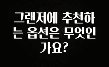 사랑을 담은 그랜저에 추천하는 옵션은 무엇인가요? 확인해보세요