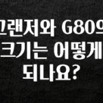 정성을 담은 그랜저와 G80의 크기는 어떻게 되나요? 확인해보세요