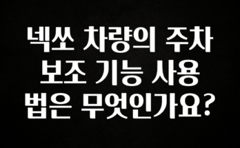 정성가득 선물 넥쏘 차량의 주차 보조 기능 사용법은 무엇인가요? 전합니다