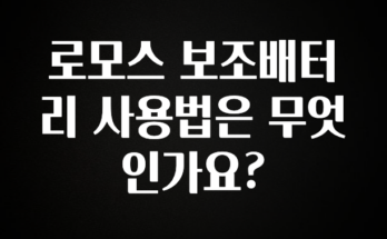 역대급 라인업 로모스 보조배터리 사용법은 무엇인가요? 지금 바로 공개합니다