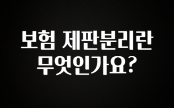 핫 소식 보험 제판분리란 무엇인가요? 전합니다