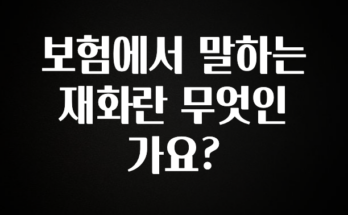 무조건 이득인 보험에서 말하는 재화란 무엇인가요? 아쉬움이 없습니다