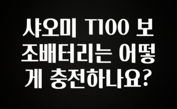 이달의 핫 샤오미 T100 보조배터리는 어떻게 충전하나요? 꼭 알아두세요