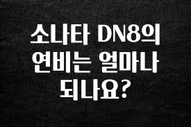 긴급소식 소나타 DN8의 연비는 얼마나 되나요? 전합니다