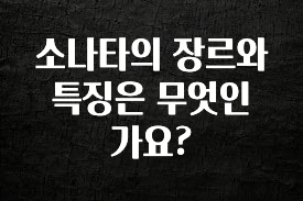 이정보美쳤다 소나타의 장르와 특징은 무엇인가요? 한 번에 알려드립니다