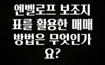 종.결.판 엔벨로프 보조지표를 활용한 매매 방법은 무엇인가요? 핫한 정보입니다