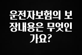 클릭 필 운전자보험의 보장내용은 무엇인가요? 최신정보