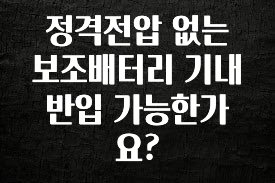 재구매율 1위 정격전압 없는 보조배터리 기내 반입 가능한가요? 놓치지마세요