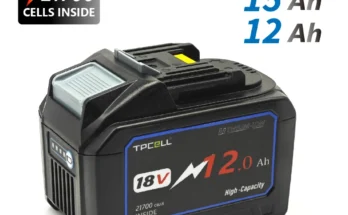 베스트 Makita 18V 21700 용 TPCELL 12Ah/15Ah BMS가있는 교체 LXT BL1850 BL1840 용 배터리 교체 확인해보세요