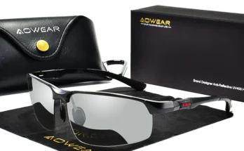 특가타임 AOWEAR Mens Photochromic Polarized 무테 선글라스 남성 주간 야간 운전 카멜레온 안경 자동차 운전자 눈부심 방지 안경 전합니다