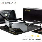 특별한 시간 AOWEAR 남성용 알루미늄 무테 포토크로믹 선글라스 확인해보세요