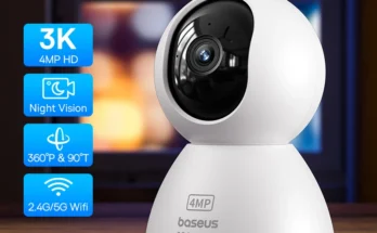 생각보다 좋은 Baseus 4MP IP 카메라 스마트 5G WIFI 보안 카메라 실내 홈 보호 PT 3K 높은 선명도 양방향 오디오 감시 카메라 관심이 뜨거운 이유 입니다