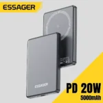 고객들의 니즈를 만족시킨 Essager 얇은 무선 보조베터리 자기 20W 5000mAh iPhone 16 15 14 13 용 Magsafe 용 휴대용 고속 충전 외장 배터리 관심이 뜨겁습니다