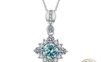 살준비 됐지? JoyceJelly S925 스털링 실버 웨딩 쥬얼리 1 캐럿 D-COLOR Moissanite 다이아몬드 목걸이 기하학 공주 스퀘어 펜던트 전해드립니다