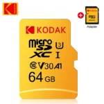 오늘하루 KODAK 64G 울트라 메모리 카드 64GB A1 U3 4K 마이크로 SD SDHC Microsd UHS-I C10 TF 성능 플래시 어댑터가 포함된 기존 Minisd 지금 소개할게요