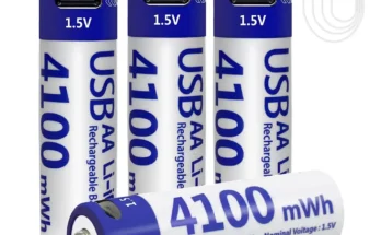 드디어 공개 Kuugro 1.5V 4100mWh 고용량 AA 충전식 배터리 USB Type-C aa 원격 제어용 리튬 이온 배터리 스마트 도어 잠금 장난감 군말없이 소개합니다