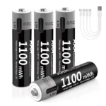 특별혜택 Kuugro 1.5V USB 리튬 이온 AAA 충전식 배터리 1100mWh 장난감 카메라 손전등 원격 제어 마우스 키보드 충전기 꼭 알아두세요