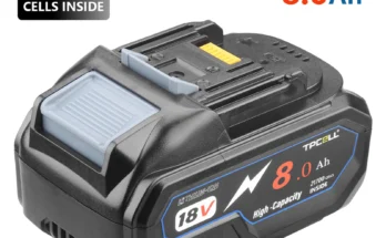 사랑을 담은 선물 Makita 18V 21700 배터리 전동 공구 용 TPCELL 18V 8AH BMS가있는 18 V 스크루 드라이버 용 리튬 이온 교체 LXT BL1850 BL1840 전합니다