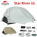 덕후 모여라 Naturehike Star River UL 천막 초경량 2 명 더블 레이어 방수 방풍 삼계절 하이킹 캠핑 텐트 2024 새로운 1분이면 확인가능 합니다