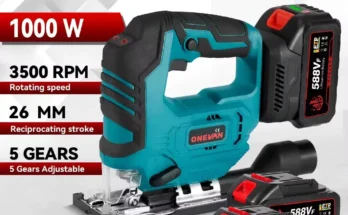 모두가 궁금했던 ONEVAN 3500RPM 브러시리스 무선 전기 곡선 톱 1000W 전기 지그 톱 21V18V 배터리 핀용 목공 절단 도구 전해드립니다