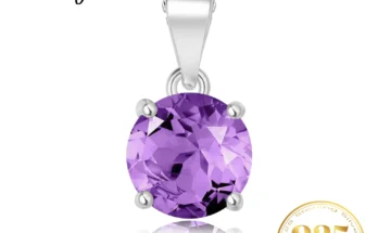 이제 뜸! Potiy 라운드 천연 2.32ct 자수정 황수정 스카이 블루 토파즈 가닛 펜던트 목걸이 여성용 체인 S925 없음 일일 탄생석 핫한 정보입니다
