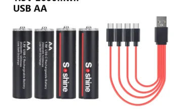 질리지 않는 Soshine 1.5v AA 충전식 배터리 USB 리튬 이온 2600mWh 2A 배터리 4-in-1 USB 케이블 Dropshipper가 포함된 1.5V 리튬 배터리 후회하지 않습니다