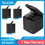 이번 주 이거 하나면 끝 TELESIN 고프로 히어로 5 6 7 8 블랙 카메라용 LED 라이트 배터리 충전기 보관함 지금 소개할게요