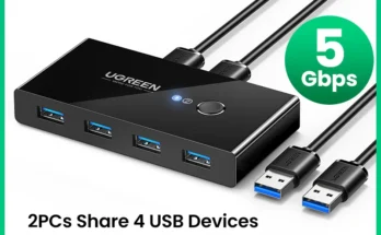꾸준한인기 UGREEN USB KVM 스위치 USB 3.0 2.0 스위처 KVM 스위치 Windows10 PC 키보드 마우스 프린터 2 PCs 공유 4 장치 USB 스위치 실시간 리뷰입니다