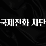 이번 달 국제전화 차단 전합니다