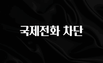 이번 달 국제전화 차단 전합니다