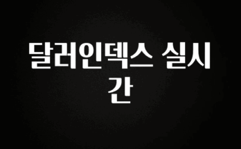 추가정보 달러인덱스 실시간 궁금하신가요?