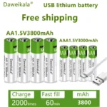 정성가득 선물 새로운 AA 1.5V 3800mah + 1.5V AAA 3000mAh 충전식 리튬 이온 배터리 손전등 장난감 시계 MP3 플레이어 리튬 이온 배터리 교체 주목하고 계십니다