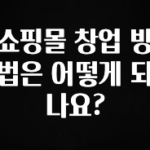 정성을 담은 쇼핑몰 창업 방법은 어떻게 되나요? 확인해보세요