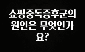 최저가로 모시는 쇼핑중독증후군의 원인은 무엇인가요? 30초면 확인 가능합니다